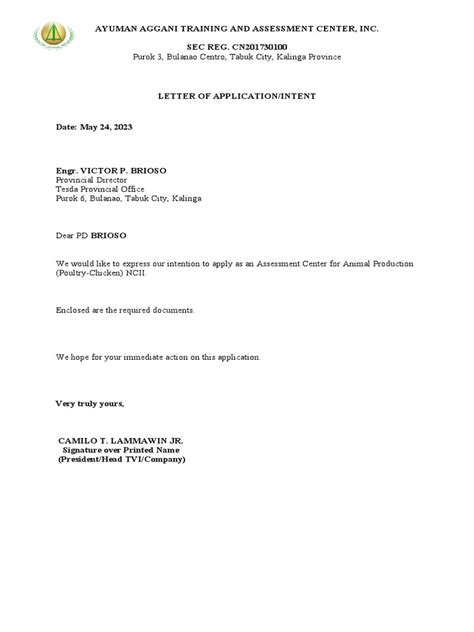 Page 1 of 2 APPLICATION FOR ACCREDITATION.